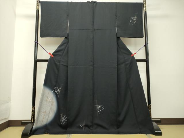 平和屋着物●訪問着　舞桜文　暈し染め　金彩　ロング丈　正絹　逸品　DAAS2446tw