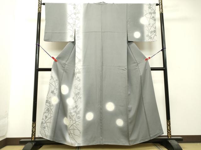 平和屋着物●訪問着　葡萄蔦の葉シルエット　暈し染め　金彩　正絹　逸品　DAAS2451tw