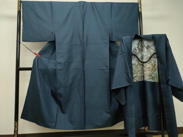 平和屋着物●男性　本場大島紬　アンサンブル　100亀甲　総詰め　正絹　逸品　DAAS2463tw