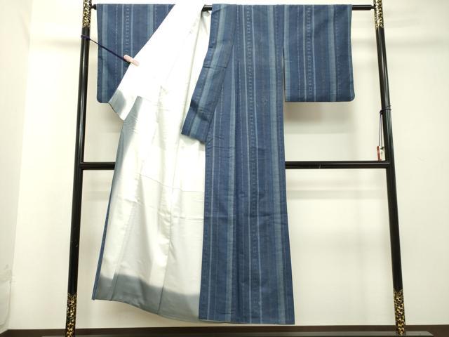 平和屋着物●上質な紬　花織　間道　正絹　逸品　DAAS2493tw 平和屋着物○上質な紬 花織 間道 正絹 逸品 DAAS2493tw