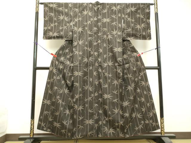 平和屋着物●本場大島紬　カタス7マルキ　笹竹間道　正絹　逸品　AAAW5255br 平和屋着物○本場大島紬 カタス7マルキ 笹竹間道 正絹 逸品 AAAW5255br