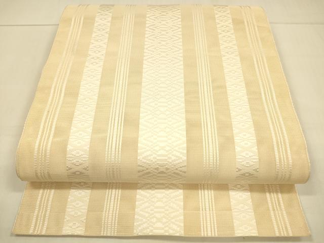 平和屋着物＊夏物　本場筑前博多色　八寸名古屋帯　紗献上　肌色　正絹　逸品　DAAS2973cm