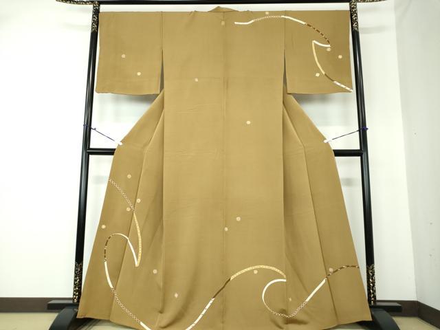 平和屋着物●訪問着　駒刺繍　鬘帯花文　金彩　正絹　逸品　DAAS3054ps