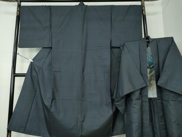 平和屋着物●男性　本場大島紬　アンサンブル　長羽織　100亀甲　総詰め　正絹　逸品　DAAS3083ps