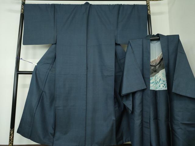 平和屋着物●男性　本場大島紬　アンサンブル　キングサイズ　長羽織　100亀甲　総詰め　正絹　逸品　DAAS3084ps