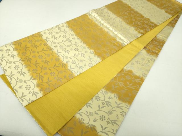 笹蔓緞子　全通　袋帯　未使用 笹蔓緞子 全通 袋帯 未使用 【公式通販】