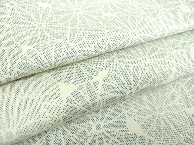 平和屋着物●本場大島紬　白大島　9マルキ　菊尽くし　正絹　逸品　未使用　DAAS3116ps