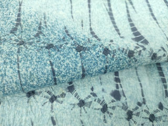 平和屋着物○上質な紬 手加工本絞り 斜線文 証紙付き やまと