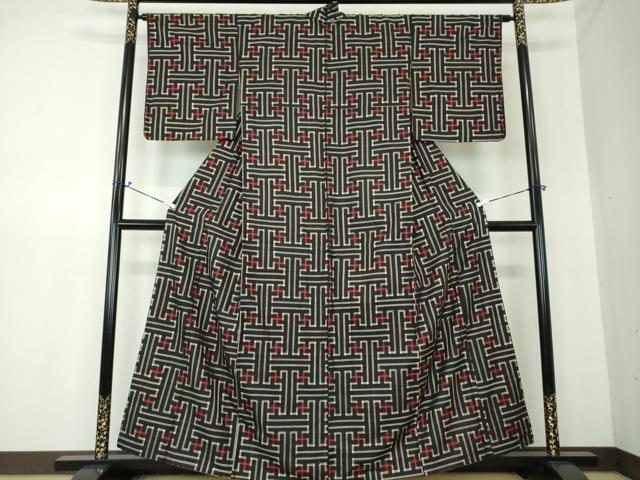 平和屋着物●本場大島紬　龍郷絣　秋名バラ　正絹　逸品　DAAS3134ps 平和屋着物○本場大島紬 龍郷絣 秋名バラ 正絹 逸品 DAAS3134ps