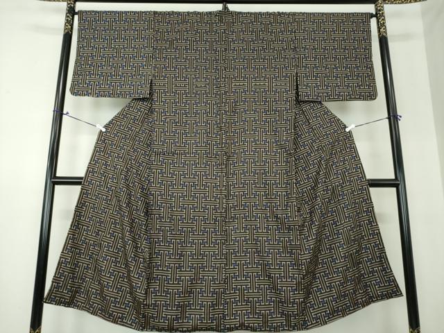 平和屋着物○本場大島紬 龍郷絣 秋名バラ 正絹 逸品 DAAS3137ps