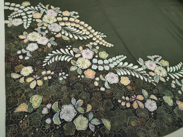 平和屋着物○訪問着 辻が花 絞り 暈し染め やまと誂製 正絹 逸品