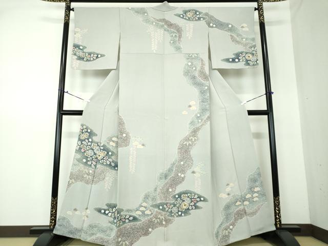 平和屋着物●訪問着　絞り　辻が花　正絹　逸品　DAAS3143ps