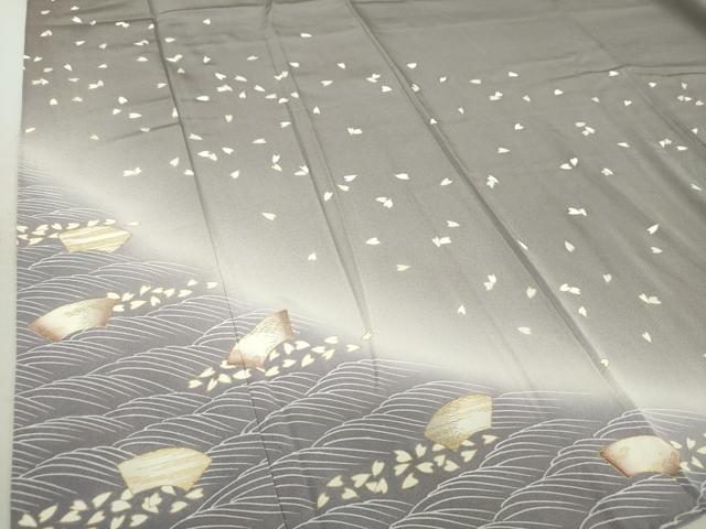 平和屋着物○本場大島紬 松皮菱花文 正絹 逸品 DAAQ3456ps