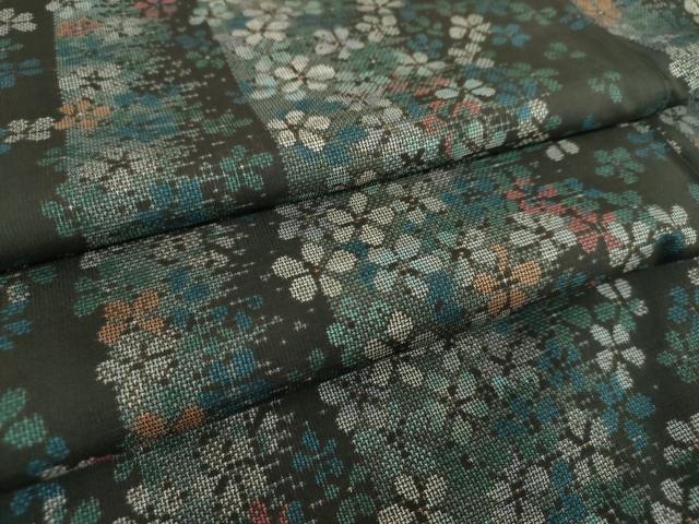 平和屋着物●本場大島紬　9マルキ　花間道　正絹　逸品　未使用　DAAS3161ps