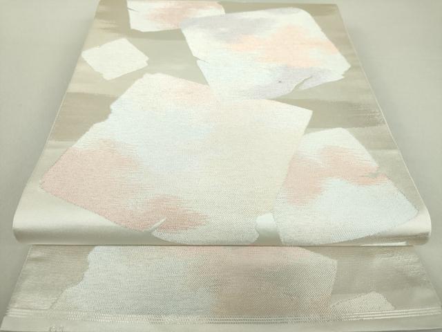 平和屋着物●西陣　川島織物　六通柄　本袋帯　破れ色紙　金銀糸　正絹　逸品　DAAS3207ps