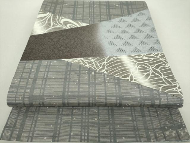 平和屋着物●太鼓柄袋帯　切嵌　鱗花文　正絹　逸品　DAAS3214ps