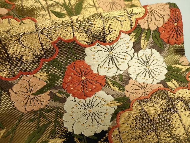 平和屋着物○西陣の名門 加納幸謹製 六通柄袋帯 唐織 能