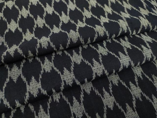 平和屋着物▽久留米絣　単衣　菱文　綿　逸品　DAAS3246ps