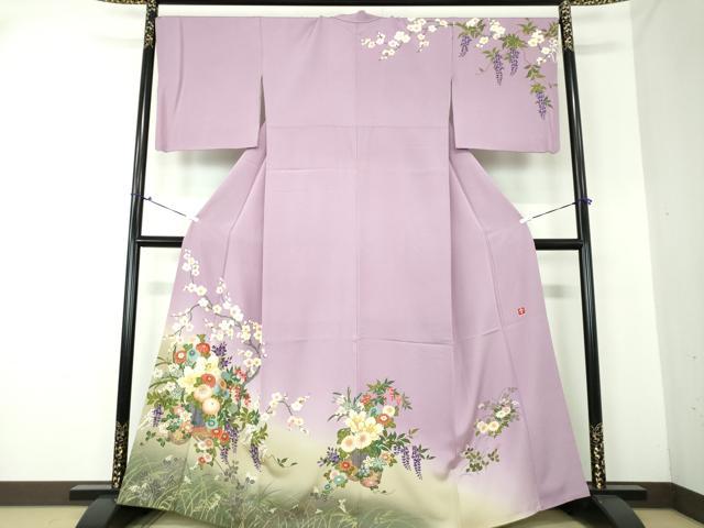 平和屋着物○ファッションデザイナー 花井幸子 訪問着 駒刺繍