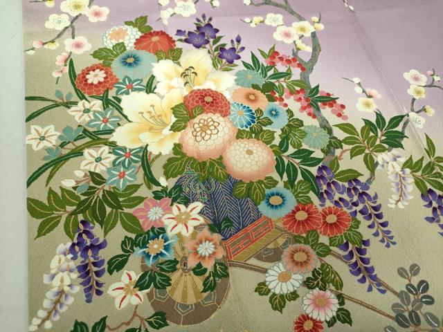 平和屋着物○ファッションデザイナー 花井幸子 訪問着 駒刺繍