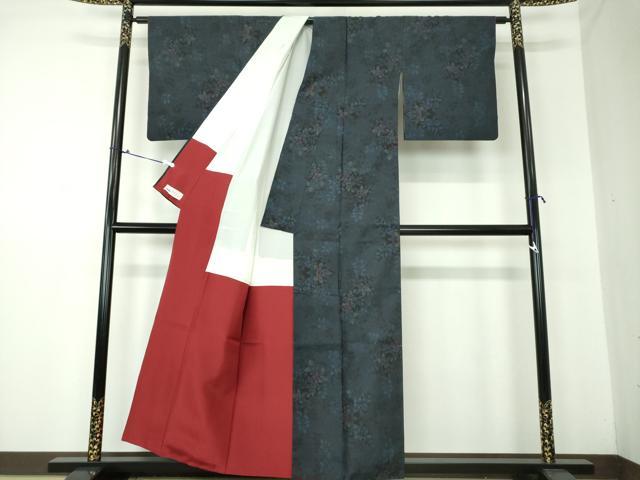 平和屋着物○本場大島紬 9マルキ 草花文 やまと誂製 正絹 逸品 DAAS3328ps