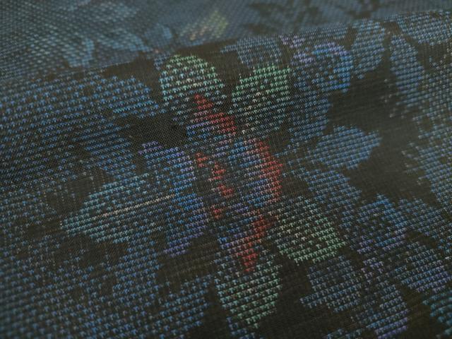 平和屋着物○本場大島紬 9マルキ 草花文 やまと誂製 正絹 逸品 DAAS3328ps