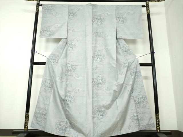 平和屋着物○都喜ヱ門 本場大島紬 9マルキ 総絣 人物風景