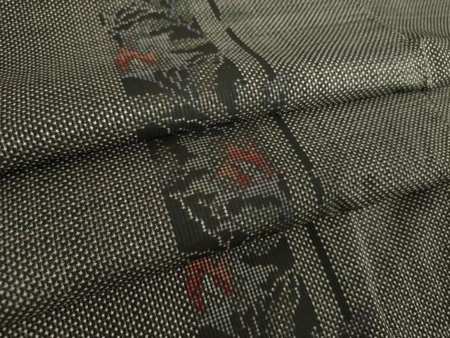 平和屋着物●本場大島紬　7マルキ　草花間道　正絹　逸品　未使用　DAAS3352ps