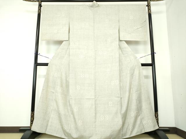 平和屋着物○結城紬 100亀甲 御所車草花文 正絹 逸品 CAAX1002vf