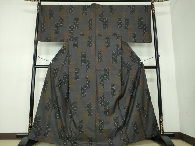 平和屋着物○本場大島紬 カタス9マルキ 花蔦草間道 正絹 逸品 AAAZ5023ck