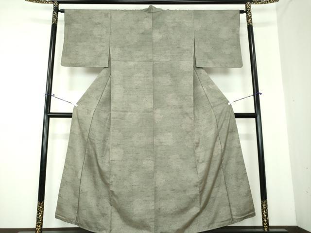 平和屋着物●上質な小紋　紬地　雪輪重ね　正絹　逸品　DAAS3428ps 平和屋着物○上質な小紋 紬地 雪輪重ね 正絹 逸品 DAAS3428ps