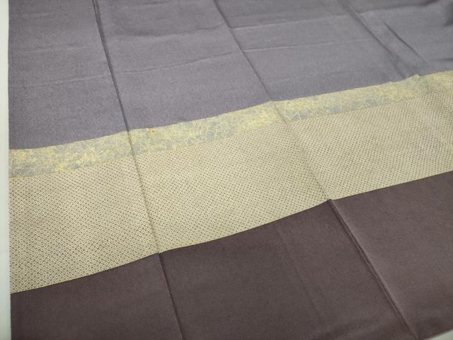 平和屋着物○訪問着 駒刺繍 鹿の子横段文 鬼しぼ縮緬 金彩