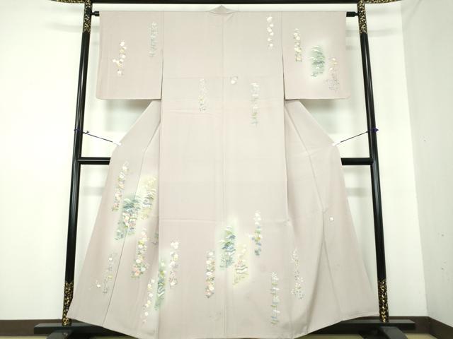 平和屋着物●名門・上野家　四代目 上野真(二代目 上野為二)　訪問着　風景花文　暈し染め　正絹　逸品　DAAS3437ps