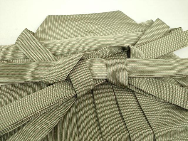 平和屋着物○男性 馬乗袴 縞 正絹 逸品 DAAS3441ps