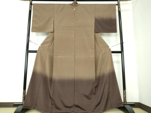 平和屋着物●訪問着　お召地　縞　暈し染め　正絹　逸品　未使用　DAAS3446ps