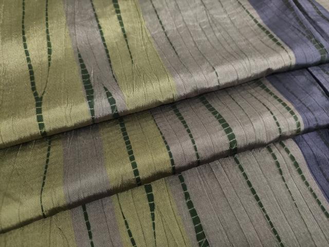 平和屋着物○伝統工芸士 七代目 吉澤与市 紬 絞り 間道