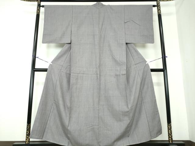 平和屋着物 本場結城紬 重要無形文化財 色無地 薄色 証紙付き 正絹