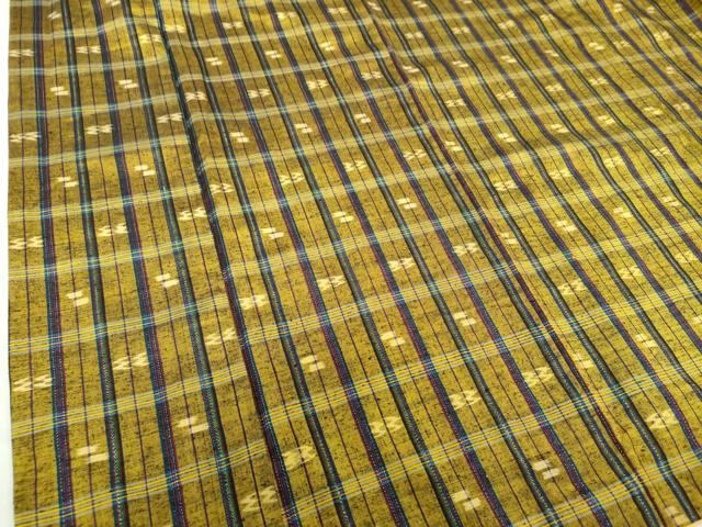 平和屋着物○上質な紬 琉球絣文様 正絹 逸品 AAAT9512np