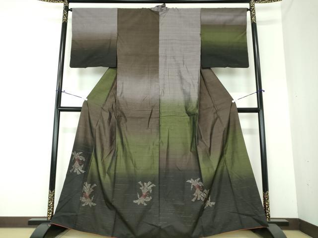 平和屋着物●本場大島紬　訪問着　束ね熨斗文　正絹　逸品　DAAS3504ps