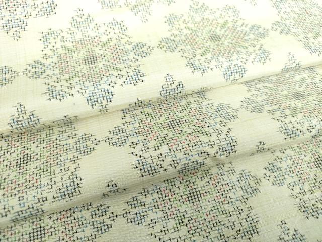 平和屋着物●上質な紬　正倉院花文　正絹　逸品　DAAS3505ps