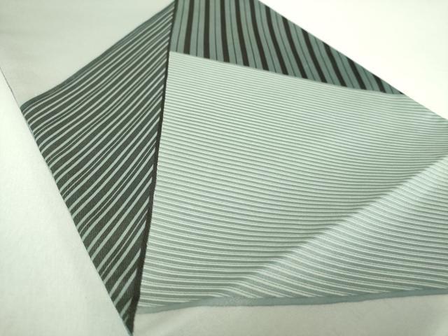 平和屋着物●染色作家　斉藤三才　太鼓柄袋帯　斜線文　正絹　逸品　DAAS3558ps 平和屋着物○染色作家 斉藤三才 太鼓柄袋帯 斜線文 正絹 逸品 DAAS3558ps