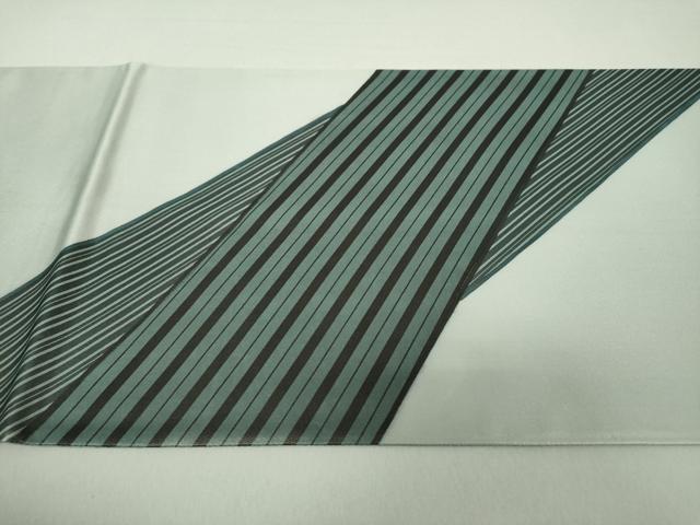 平和屋着物○染色作家 斉藤三才 太鼓柄袋帯 斜線文 正絹 逸品 DAAS3558ps