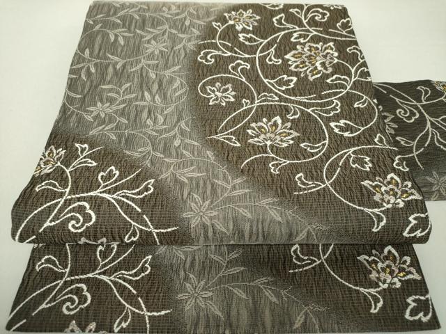 平和屋着物○本場大島紬 9マルキ 陶器草木文 正絹 逸品 CAAT7182vf