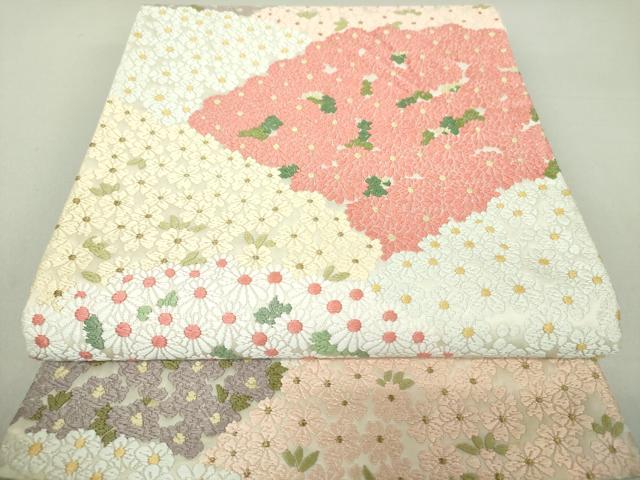 平和屋着物●六通柄袋帯　唐織　芳彩美術織物　春秋御苑　金糸　正絹　逸品　DAAS3591ps