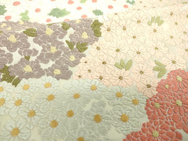 平和屋着物●六通柄袋帯　唐織　芳彩美術織物　春秋御苑　金糸　正絹　逸品　DAAS3591ps 平和屋着物○六通柄袋帯 唐織 芳彩美術織物 春秋御苑 金糸