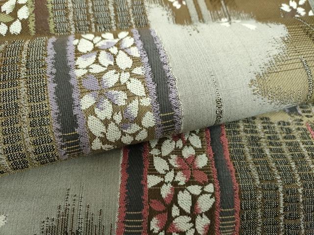 平和屋着物○六通柄袋帯 舞桜 金糸 やまと誂製 正絹 逸品