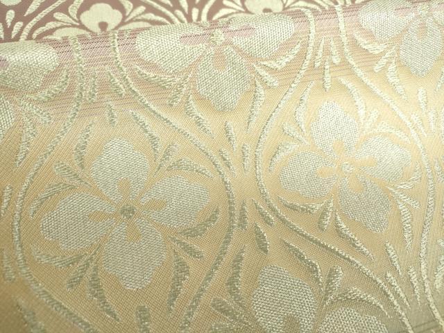 平和屋着物○全通柄袋帯 立涌花文 金糸 正絹 逸品 DAAS3614ps