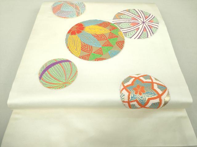 平和屋着物●西陣　川島織物　九寸開き名古屋帯　花手毬　金銀糸　伊勢丹扱い　正絹　逸品　DAAS3615ps