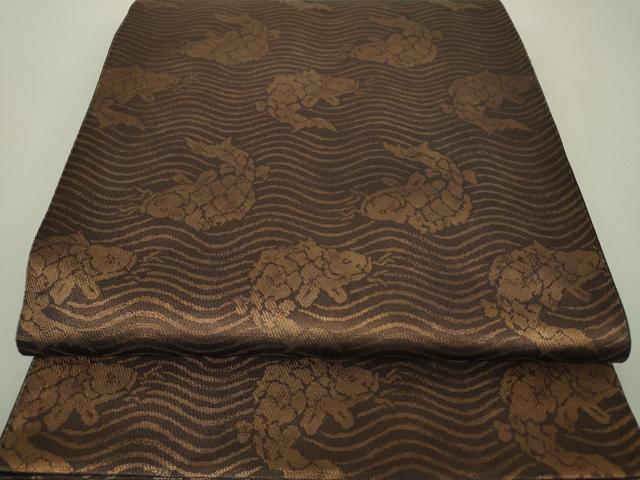 平和屋着物＊夏物 絽綴れ 八寸名古屋帯 抽象文様 銀糸 DAAW4255cm