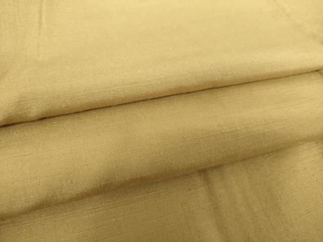 平和屋着物●結城紬　色無地　木蘭色　正絹　逸品　DAAS3657ps